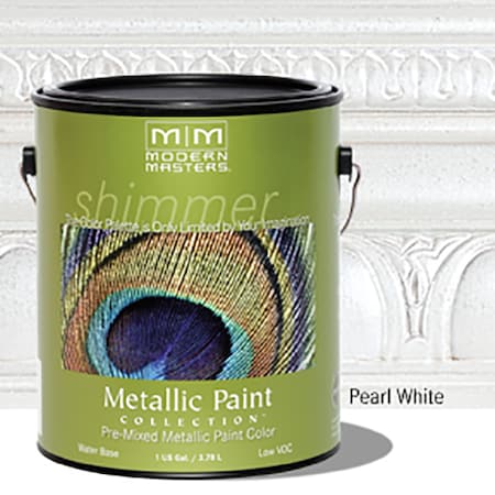 Modern Masters 1 Gal ME196 Pearl White WB Decorative Metallic Paint ME196
